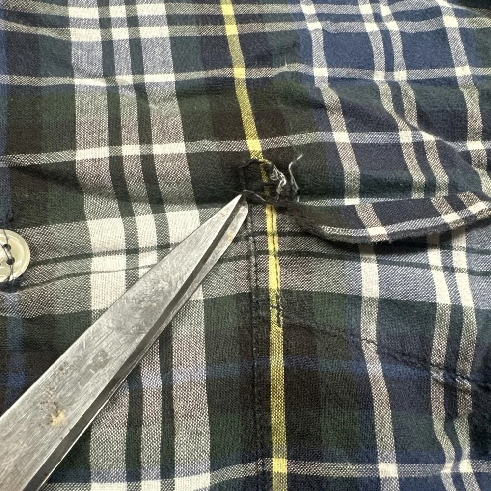 Vintage Ralph Lauren Marlowe Plaid‎ Button Down Shirt Mens Medium Cotton NOTE